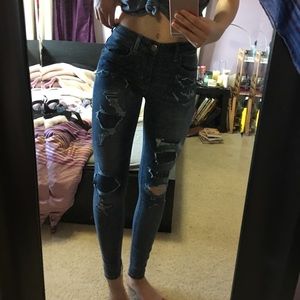 Distressed American Eagle Jeans